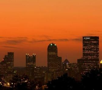 Orange Pittsburgh Skyline Pixel Food And Drink HD Wallpaper