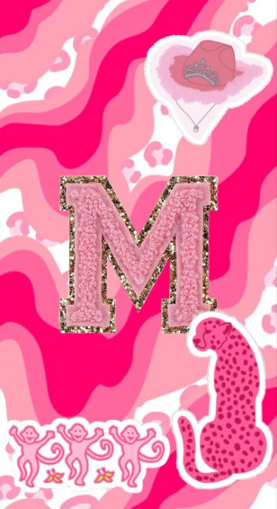Preppy M Wallpaper Retro iPhone
