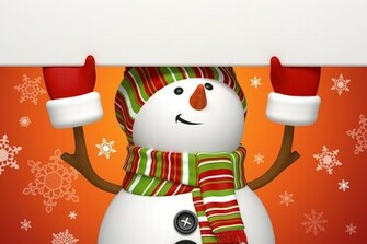 Cute Snowman Wallpaper