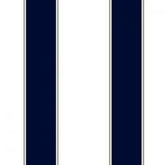 Navy Blue Dark Gray On White Inch Awning Stripe Wallpaper