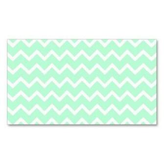 Mint Green Chevron Print