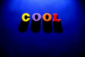 The Word Cool On Blue Background By Lane Erickson