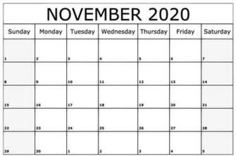 November Calendar Wallpaper Top