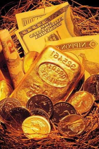 Money And Gold iPhone HD Wallpaper