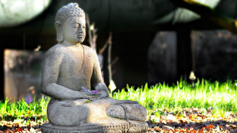 Serene Buddha Statue Wallpaper