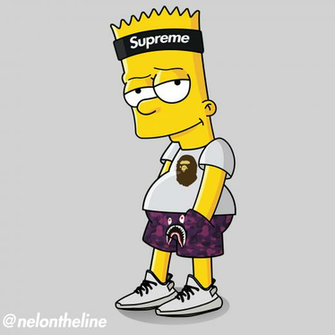 Bart Simpson Hypebeasted Supreme Bape Yeezyboost Hypebeast