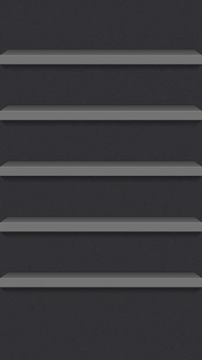 iPhone Ios7 Dark Shelf The Wallpaper