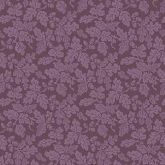 Oak Leaf Wallpaper Mauve On Darker Design