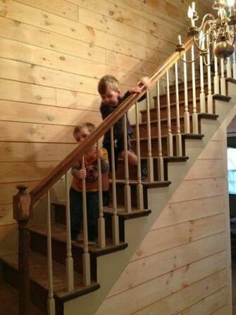 The Walls In Home Were Covered With Wallpaper Similar To This