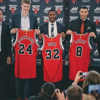 Bulls Introduce Kris Dunn Zach Lavine And Lauri
