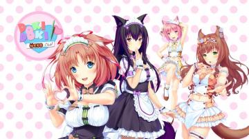 Maid Doki Literature Club Anime Girls Cat Girl Simple