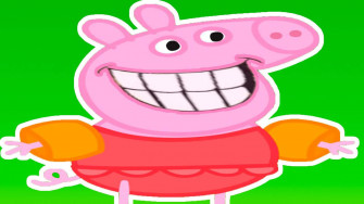 Peppa Pig Enjoying A Fun Day Out Wallpaper