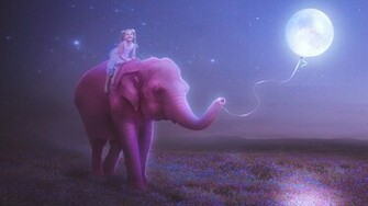Pink Elephant Wallpaper Which Is Under The