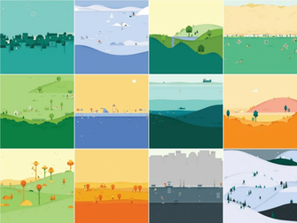 New Google Calendar App Seasonal Background Ready For