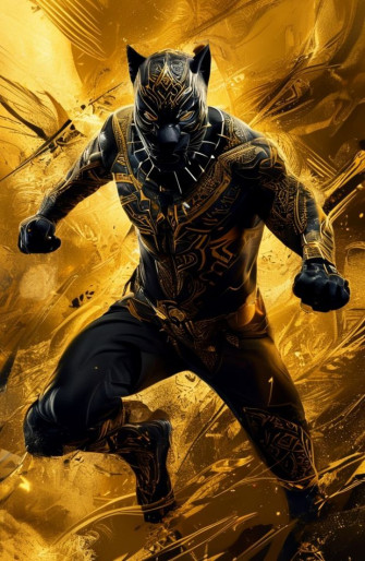 Black Panther Gold Wallpaper