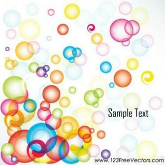 Bubbles And More Colorful Abstract Vector Background In Eps