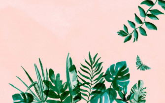 Tropical Leaves Desktop Wallpaper