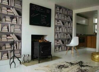 Looks Like Bookshelves Wallpaper That Books On A Shelf