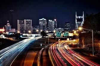 Nashville Skyline At Night Foto Artis Candydoll
