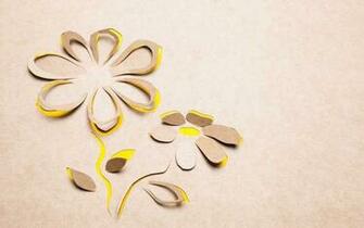 Mood Flowers Yellow Paper HD Wallpaper