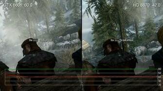 Skyrim 1080p Max Settings Gtx Ti Vs Radeon Video
