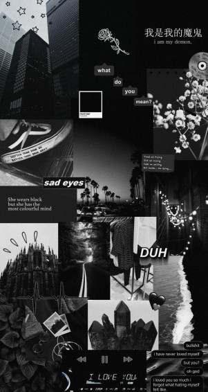 Black Aesthetic Wallpaper Duvar Poster Tasar Mlar Soyut