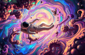 Psychedelic Astronaut Wallpaper