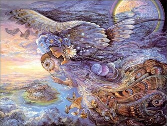 Josephine Wall Queen Of The Night Girl Wings Butterflies
