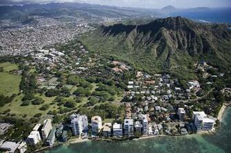 Photo Oahu Usa Waikiki Beach Hawaii Aerial Honolulu