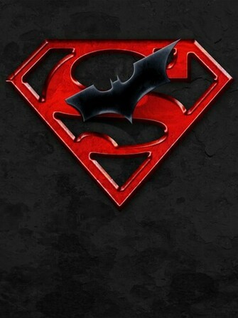Wallpaper Superman Vs Batman Red And Black