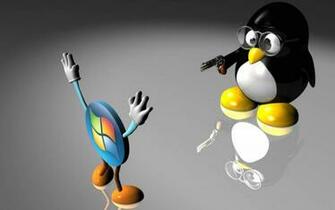Linux Vs Windows Wallpaper Description Funny