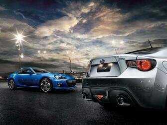 Wallpaper Subaru Brz Blue Silver Cars Machines