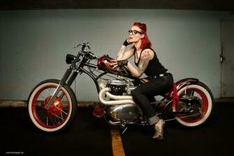 Motos Mujeres Bobber Custom Motorcycle Fondos HD Mulheres Wallpaper