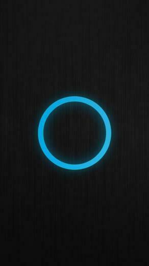 Blue Black Minimalistic Patterns Circles Techno Glow Wallpaper