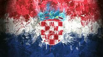 Croatia Flag Painting HD Wallpaper