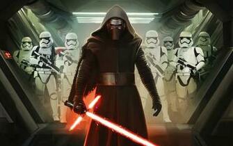 Kylo Ren And First Order Stormtroopers Wallpaper HD