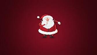 Santa Christmas Minimal Art Wallpaper