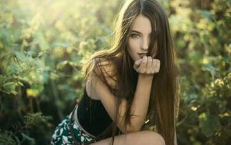 Model With Very Long Hair Wallpaper