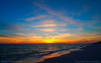 Seascape In Gold And Blue Desktop Background