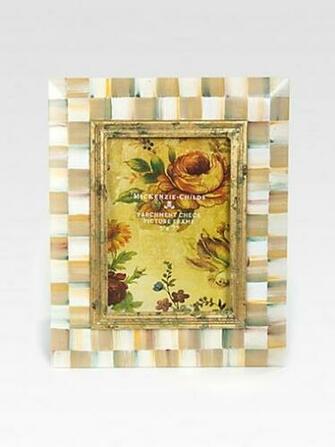Mackenzie Childs Parchment Check Picture Frame Saks