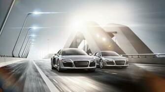 Awesome Audi Cars Speed City Wallpaper