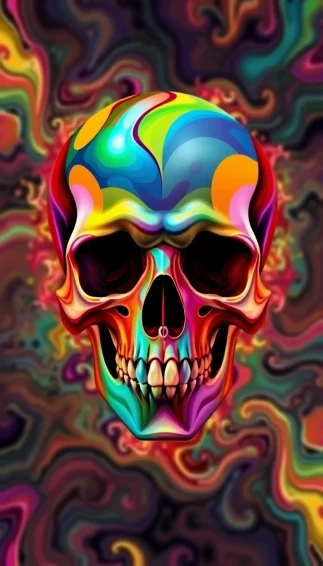 Abstract Skull Wallpaper