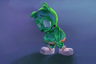 Nuki Green Gummy Bears Wallpaper