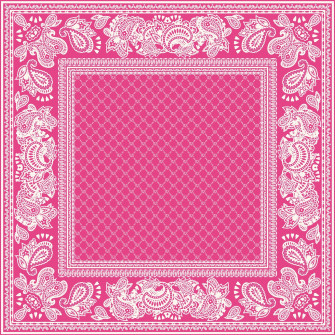 Pink Bandana Print Silk Cowboy Wild Rag Scarf Whipin Rags