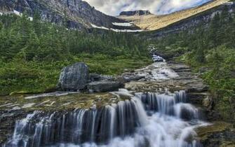Youwall Mountain River Waterfall Wallpaper