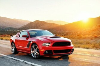 Roush Mustang For Wallpaper Car At Sunset