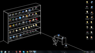 Image Bookshelf Desktop Wallpaper Creative