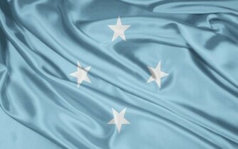Micronesia Flag Wallpaper Stock Photos