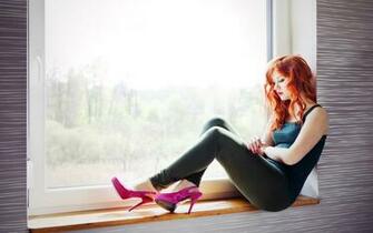 Heels Fondos De Pantalla Redhead Hermoso En Pink High Fotos
