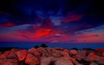 Purple Sky Nature Wallpaper